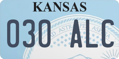 KS license plate 030ALC