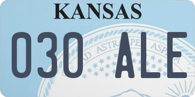 KS license plate 030ALE