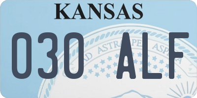 KS license plate 030ALF