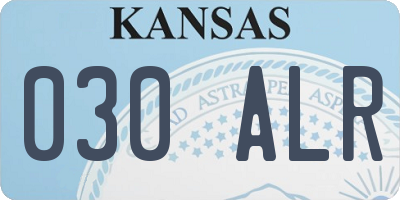 KS license plate 030ALR