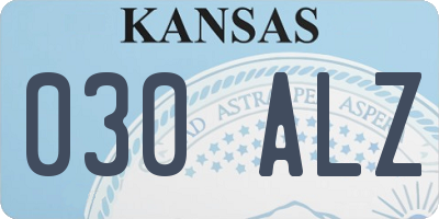 KS license plate 030ALZ