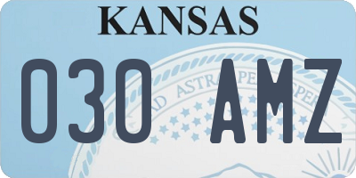 KS license plate 030AMZ