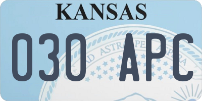 KS license plate 030APC