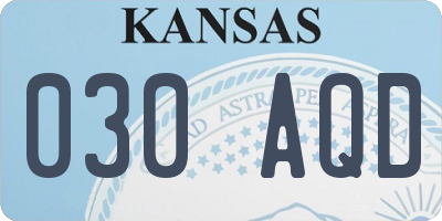 KS license plate 030AQD