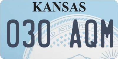 KS license plate 030AQM