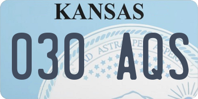 KS license plate 030AQS