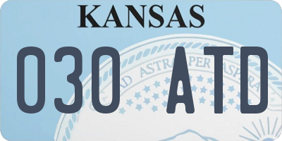 KS license plate 030ATD