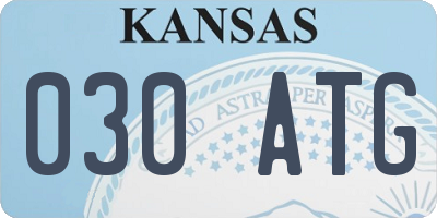 KS license plate 030ATG