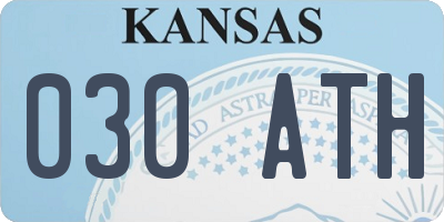 KS license plate 030ATH