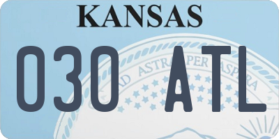 KS license plate 030ATL