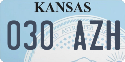 KS license plate 030AZH