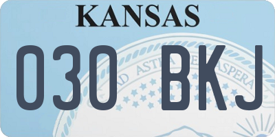 KS license plate 030BKJ