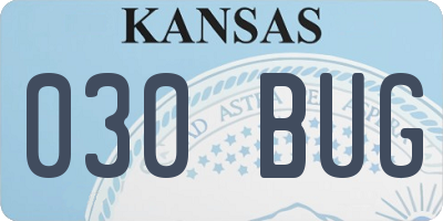 KS license plate 030BUG
