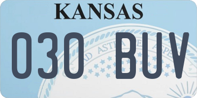 KS license plate 030BUV
