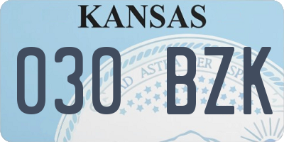 KS license plate 030BZK