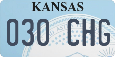 KS license plate 030CHG