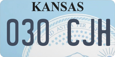 KS license plate 030CJH