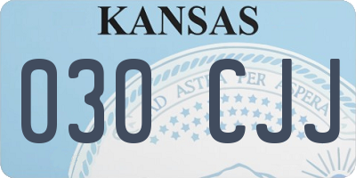 KS license plate 030CJJ