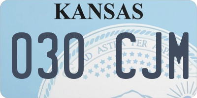 KS license plate 030CJM