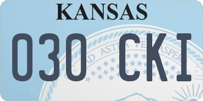 KS license plate 030CKI