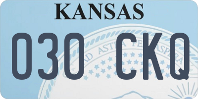 KS license plate 030CKQ