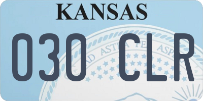 KS license plate 030CLR