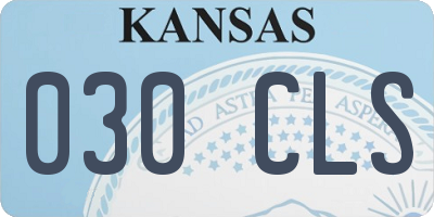 KS license plate 030CLS