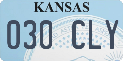 KS license plate 030CLY