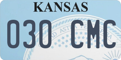 KS license plate 030CMC
