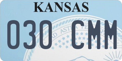 KS license plate 030CMM