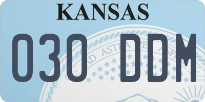 KS license plate 030DDM