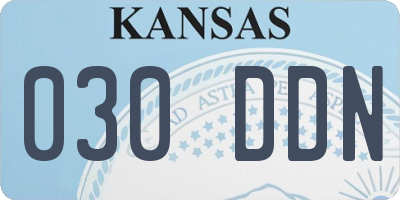 KS license plate 030DDN