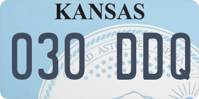 KS license plate 030DDQ