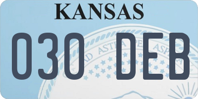 KS license plate 030DEB