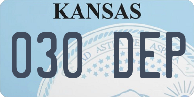 KS license plate 030DEP