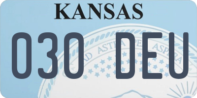 KS license plate 030DEU