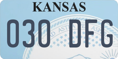 KS license plate 030DFG