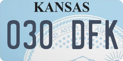 KS license plate 030DFK