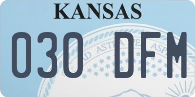 KS license plate 030DFM