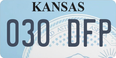 KS license plate 030DFP
