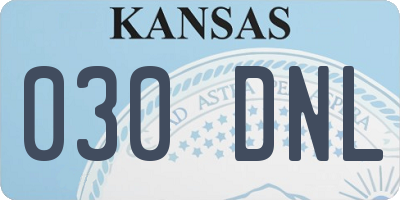 KS license plate 030DNL