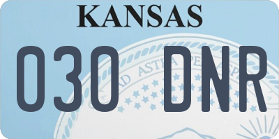 KS license plate 030DNR