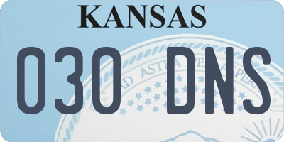 KS license plate 030DNS