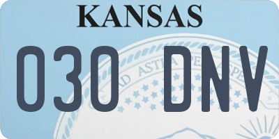 KS license plate 030DNV