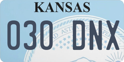 KS license plate 030DNX