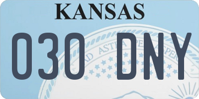 KS license plate 030DNY
