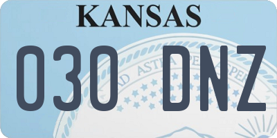 KS license plate 030DNZ