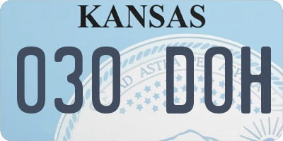 KS license plate 030DOH