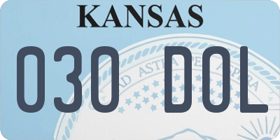 KS license plate 030DOL