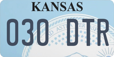 KS license plate 030DTR